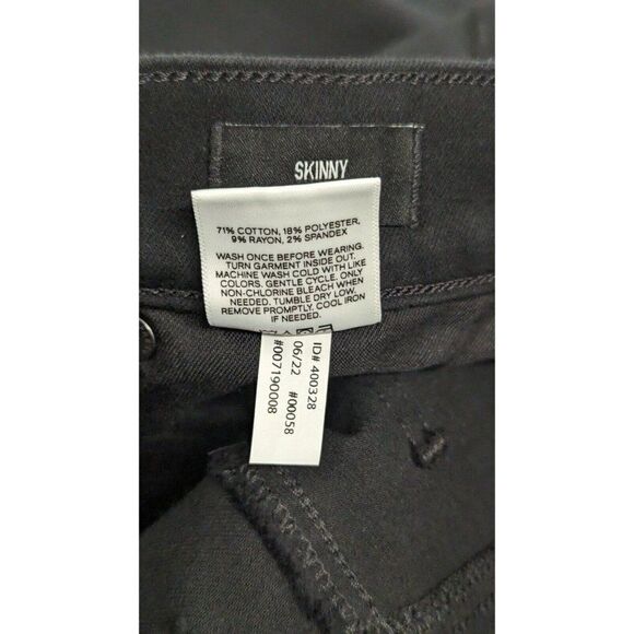 Express Womens Size OS Black Distressed Skinny Jeans Stretch High Rise Raw Hem - Picture 11 of 11